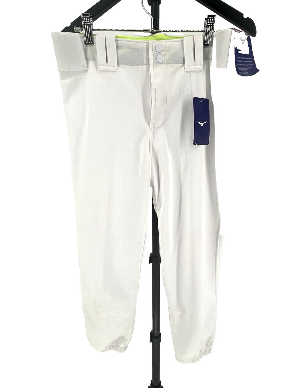 Mizuno Women's MVP Pro Softball Pants In White Size Medium Elastic Bottom NWT